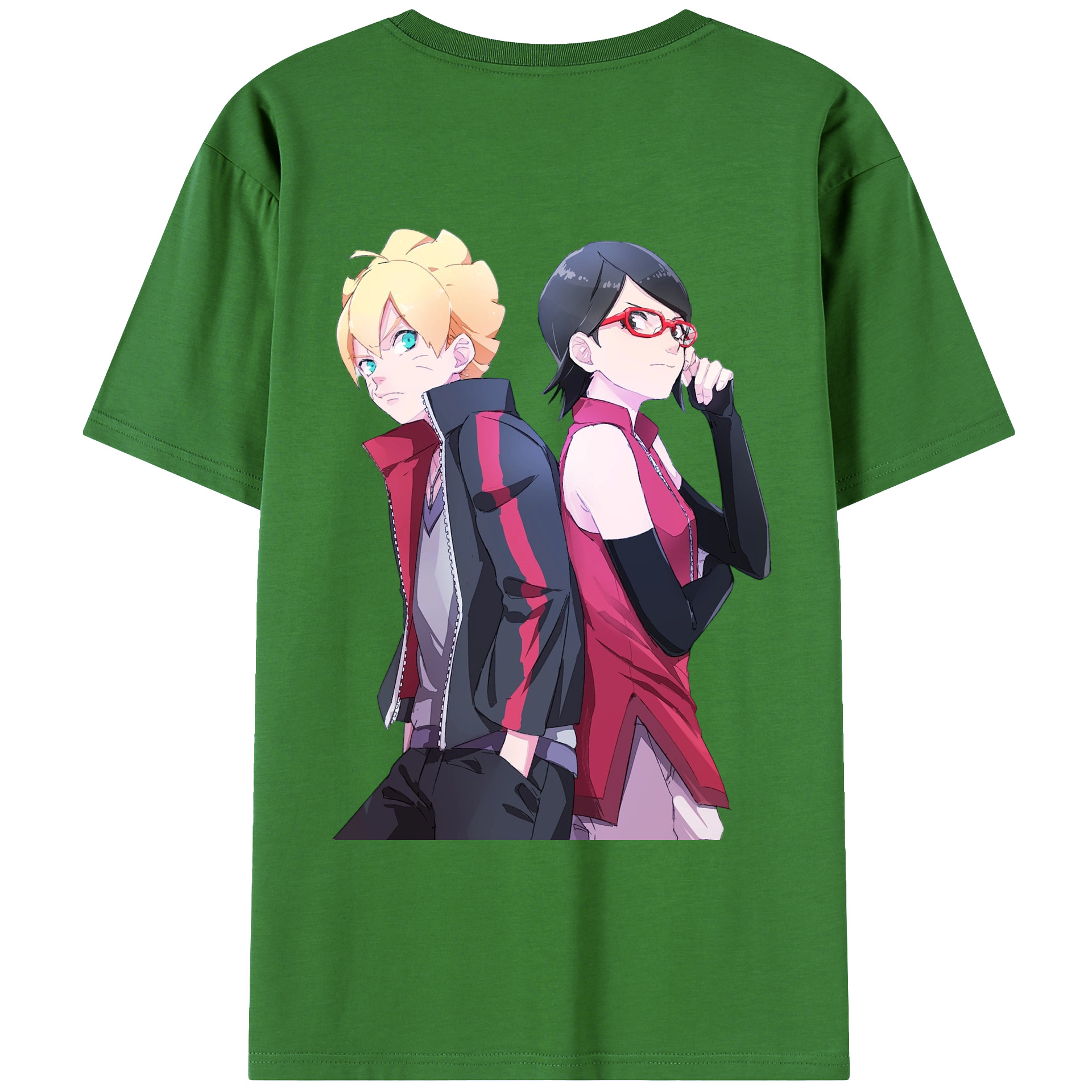 （画像用） NARUTO -ナルト- うちは サラダ Uchiha Sarada レディース半袖Tシャツ(バックプリント)